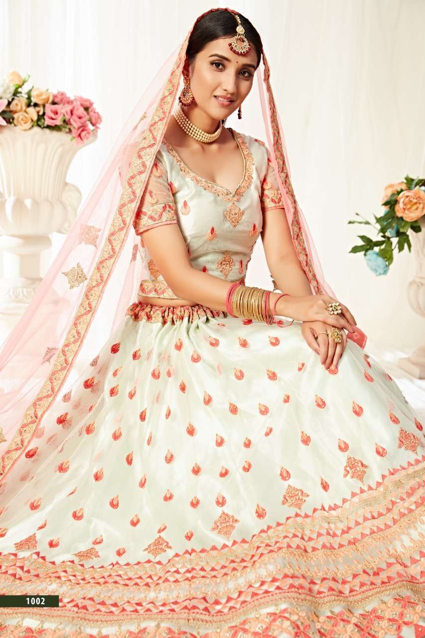 AAWIYA OFFICIAL 1002 DESIGNER BUTTERFLY NET LEHENGA 