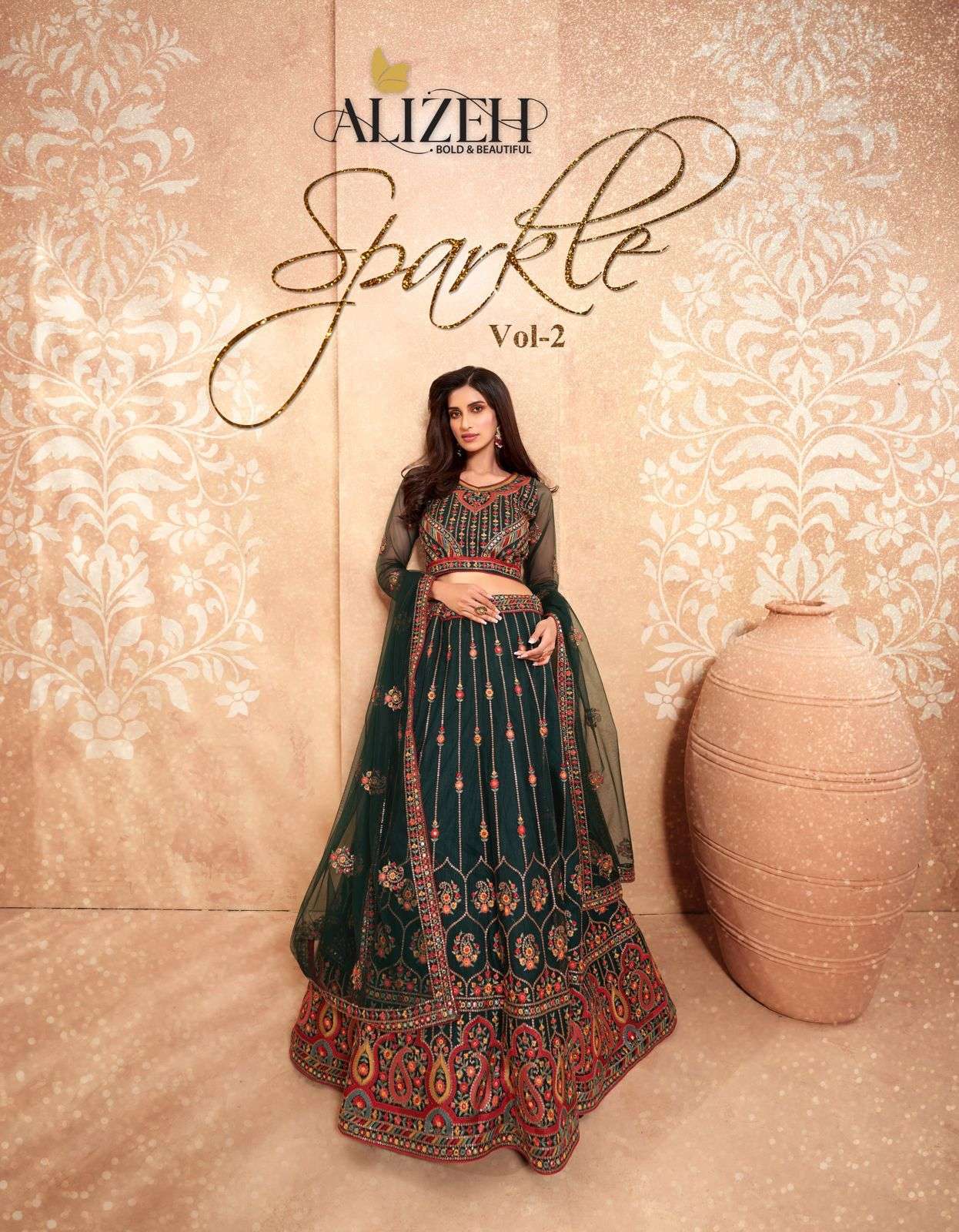 alizeh sparkle vol 2 series 1039-1048 sequence lehenga