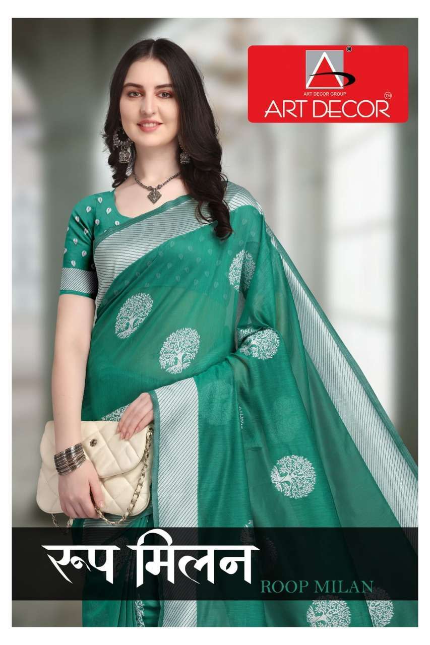 art decor roop milan series 399 handloom cotton saree