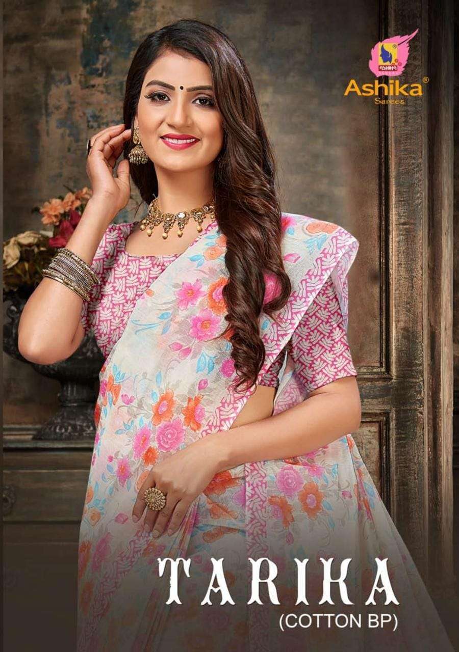 ashika tarika Pure malamal on cotton saree