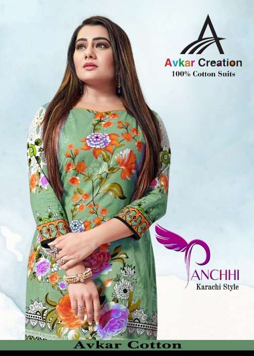 Avkar creation Panchi Karachi Style series 1001-1010 pure cotton suit 