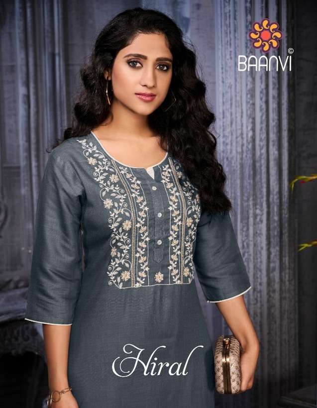 baanvi hiral vol 1 series 101-104 namo slub embroidery kurti 