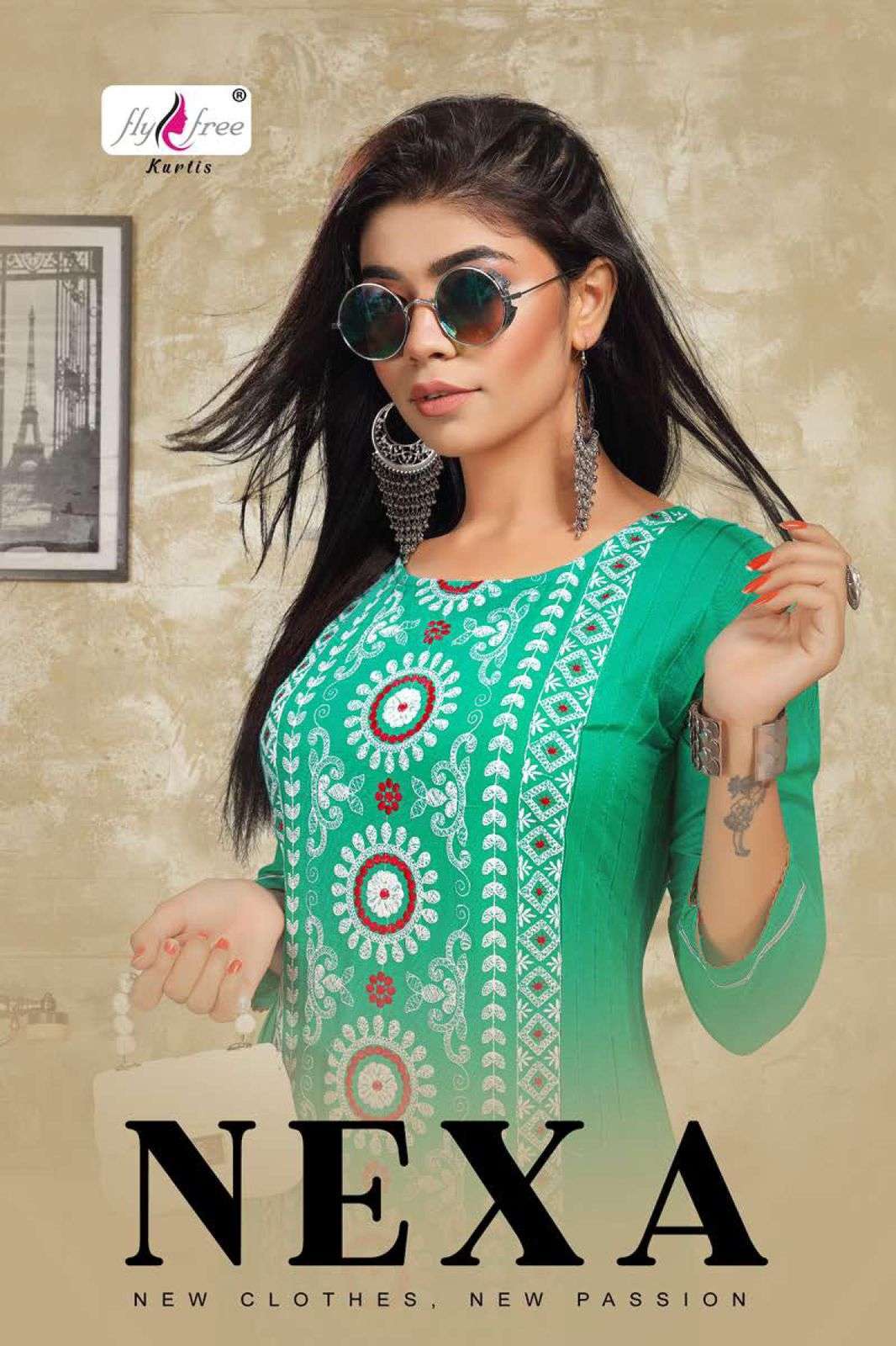 fly free nexa series 1001-1005 14 kg rayon kurti 