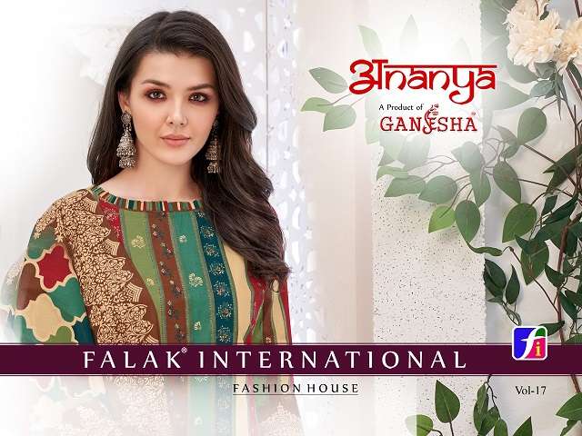 Ganesha Ananya Vol-17 series 17001-17012 pure cotton suit 