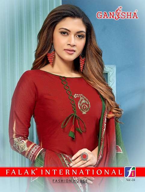 ganesha falak international vol-24 series 24003-24014 pure cotton suit