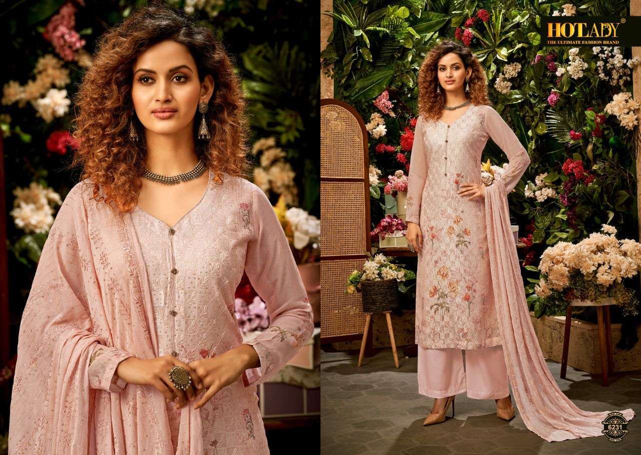 hotlady samisha vol 3 series 6231-6237 pure viscose bemberg georgette suit 