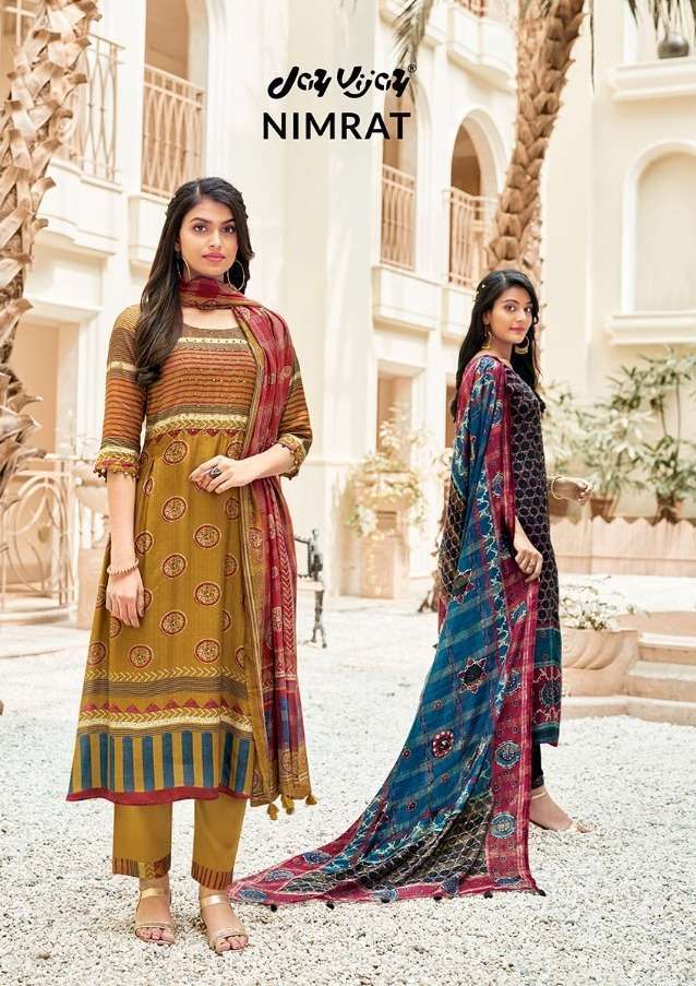 jay vijay nimrat series 6541-6550 pure muslin silk suit