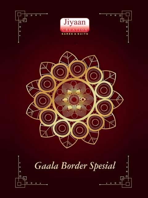Jiyaan Gaala Border Spesial Cotton Stantor Finish Print saree