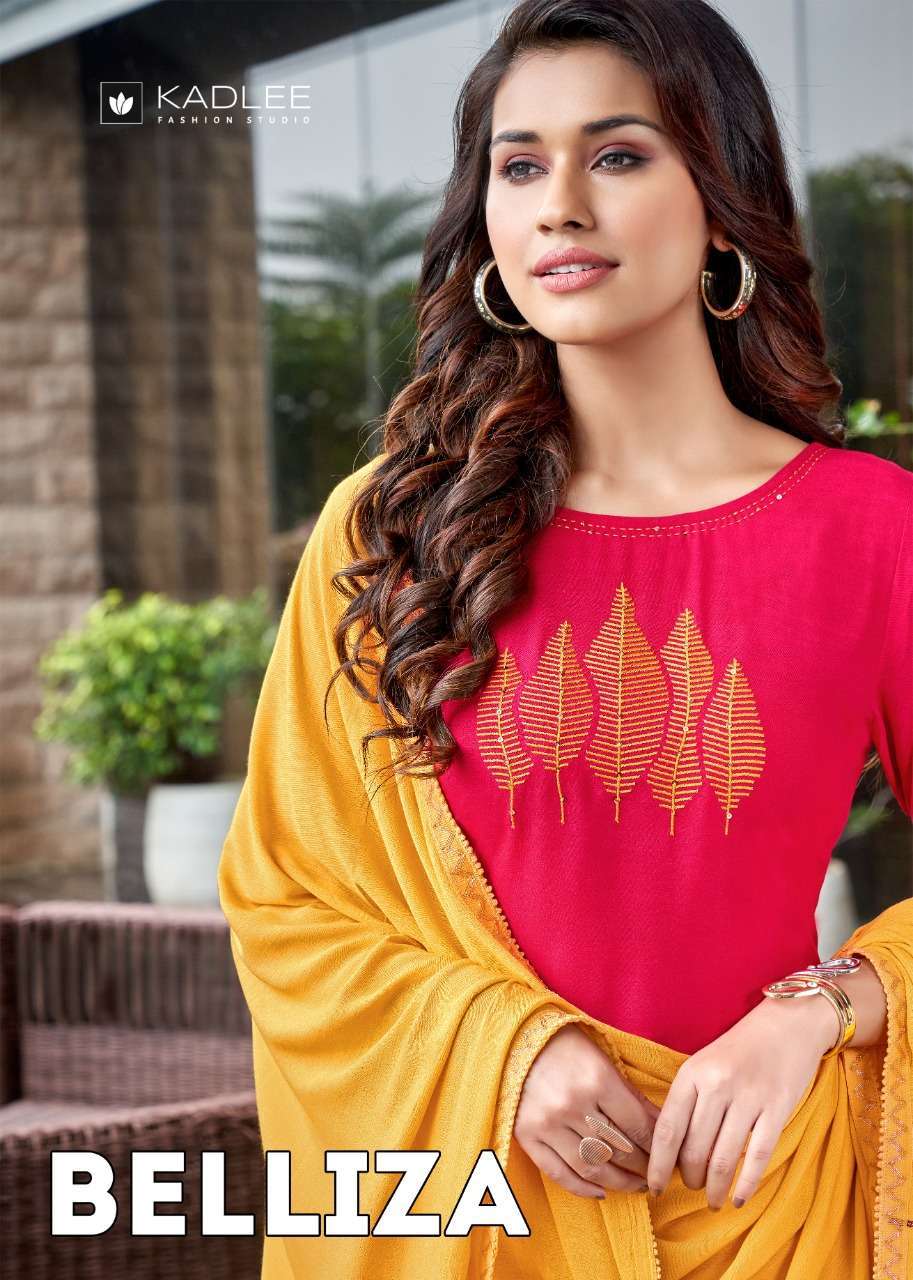 kadlee belliza series 3041-3047 hevay rayon readymade suit 