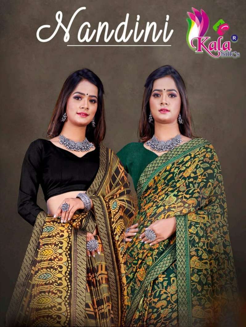 kala silks nandini series 1501-1508 khushi brasso saree