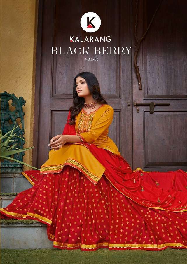 kalarang black berry vol 6 series 3481-3484 jam silk cotton suit 