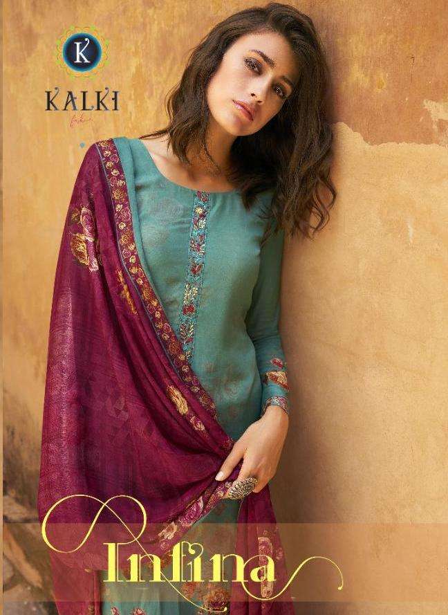 kalki infina series 16001-16006 pure muslin digital print suit 