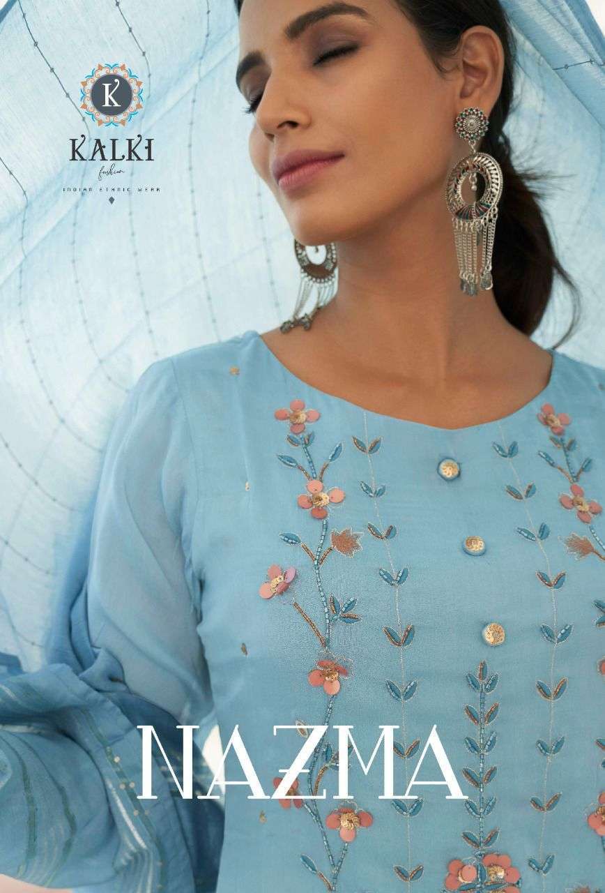 kalki trendz nazma series 49001-49006 pure viscose silk readymade suit 