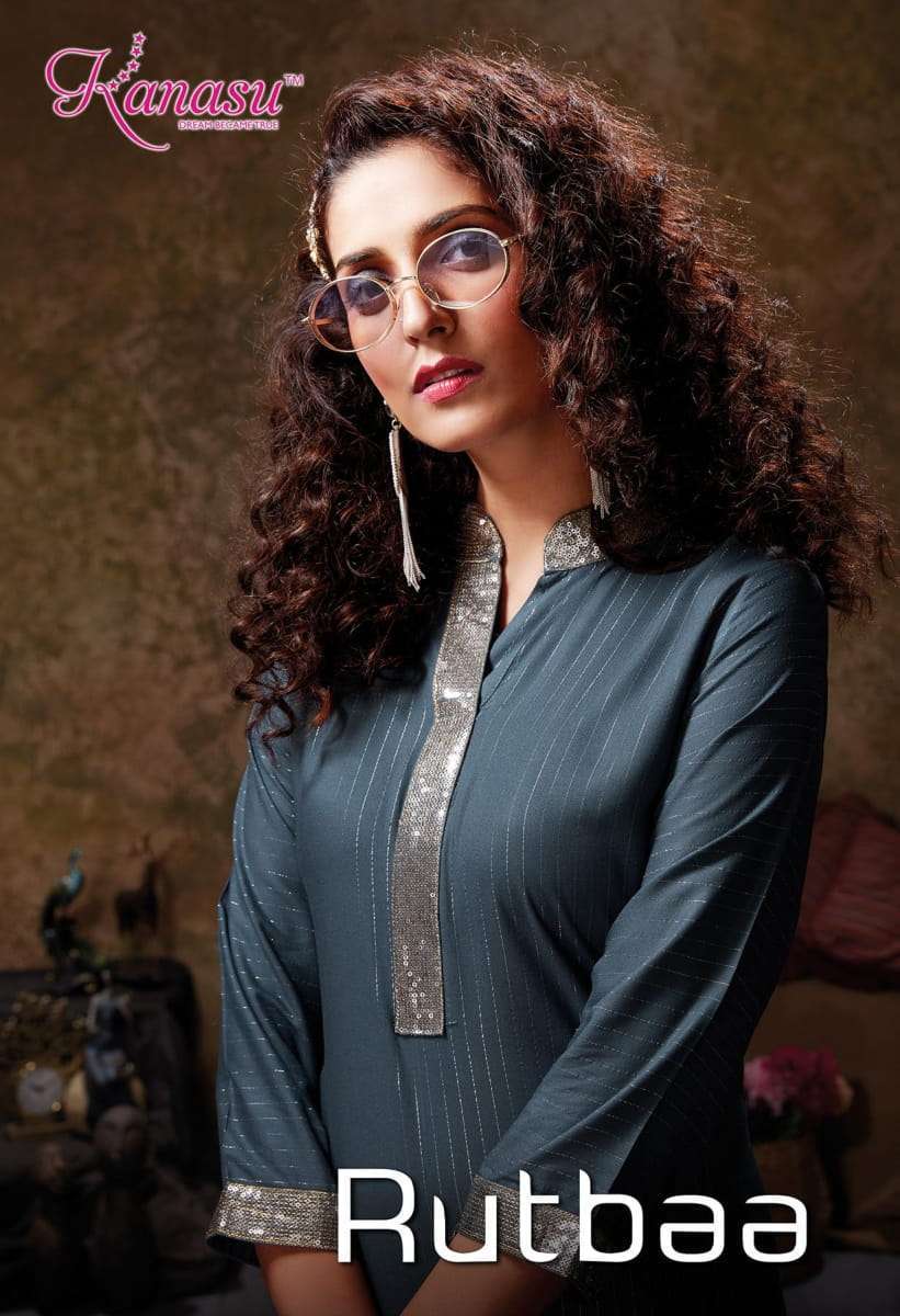 kanasu rutbaa series 6501-6508 heavy rayon lurex kurti 
