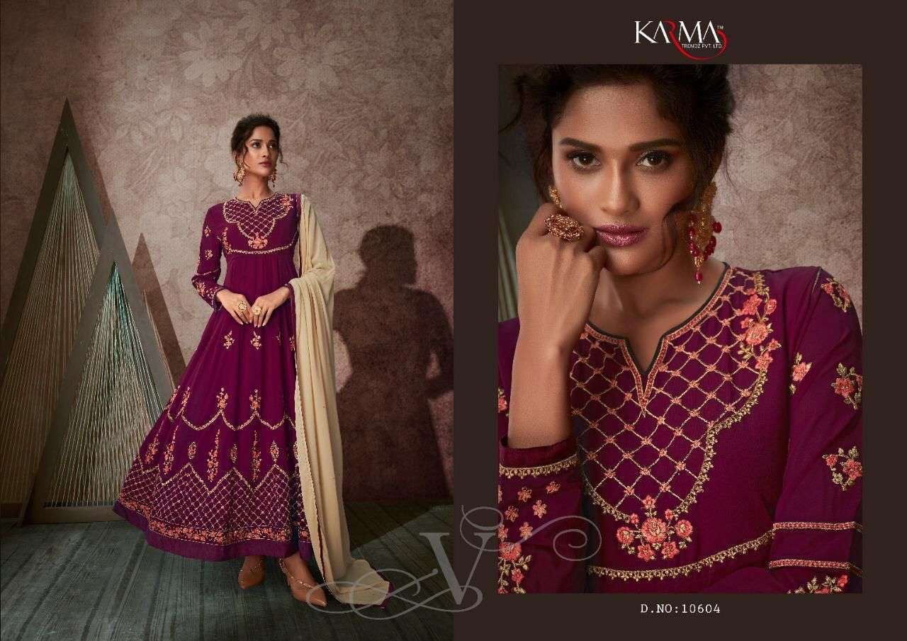 KARMA SERIES 10602-10604 GEORGETTE SUIT 