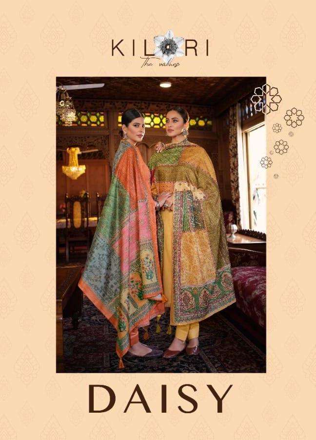 kilory daisy series 191-198 pure jam satin embroidery work suit 