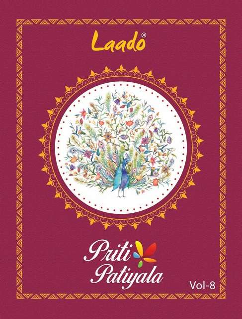 Laado Priti Patiyala Vol-8 series 8001-8020 Pure Cotton Printed readymade suit