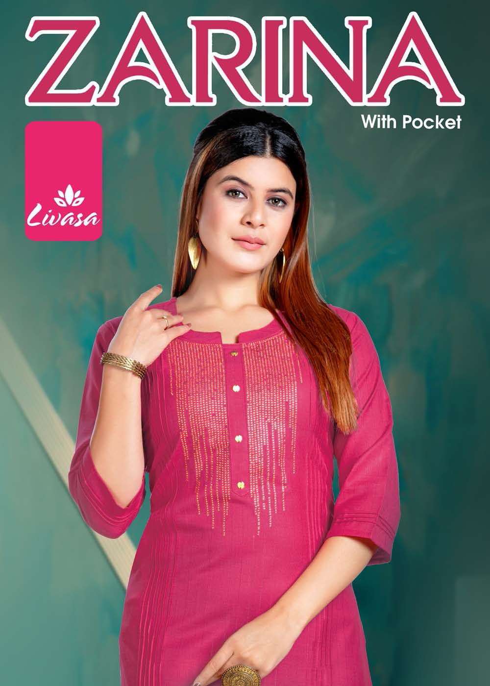 livasa zarina series 101-106 rayon lurex with siroski work kurti 