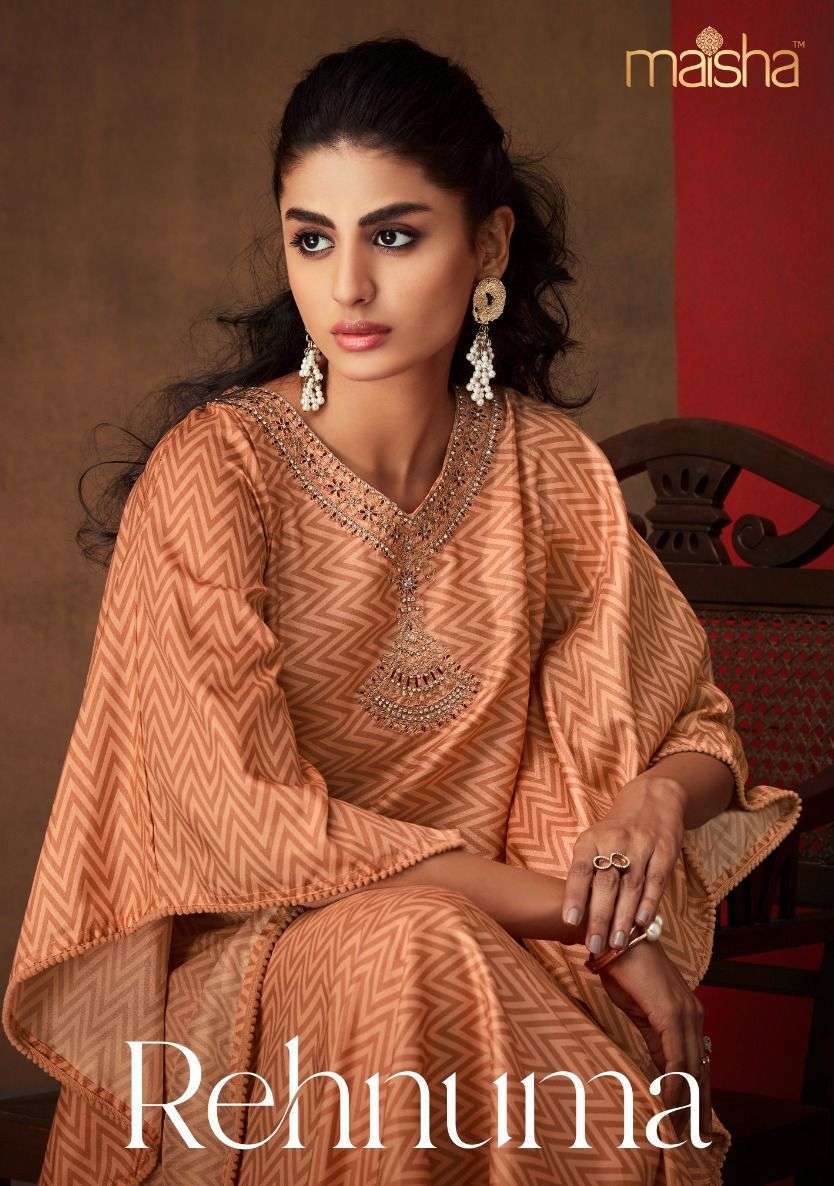 maisha maskeenji rehnuma series 3187-3192 pure silk digital print kurti 