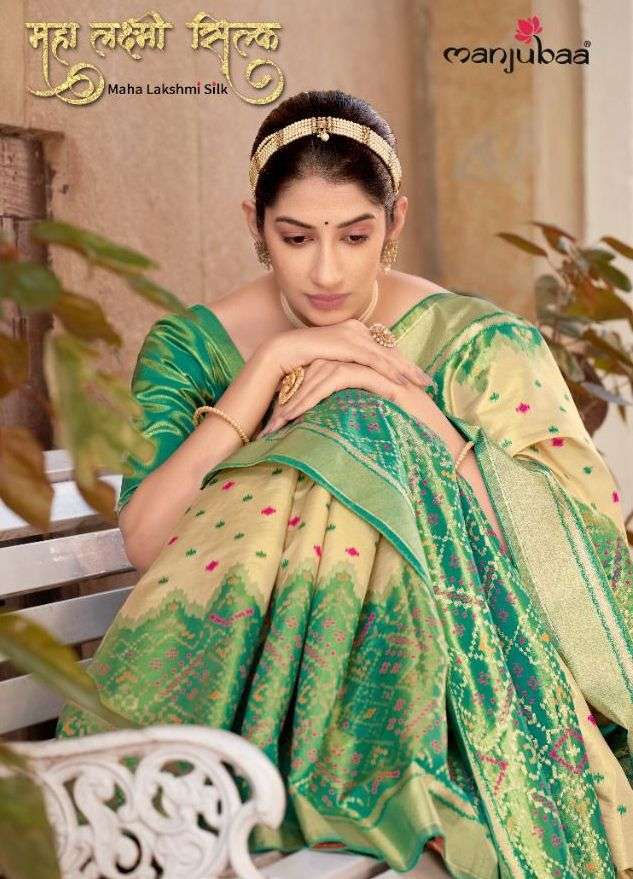 manjubaa maha lakshmi silk series 7301-7306 Kanjivaram Silk saree