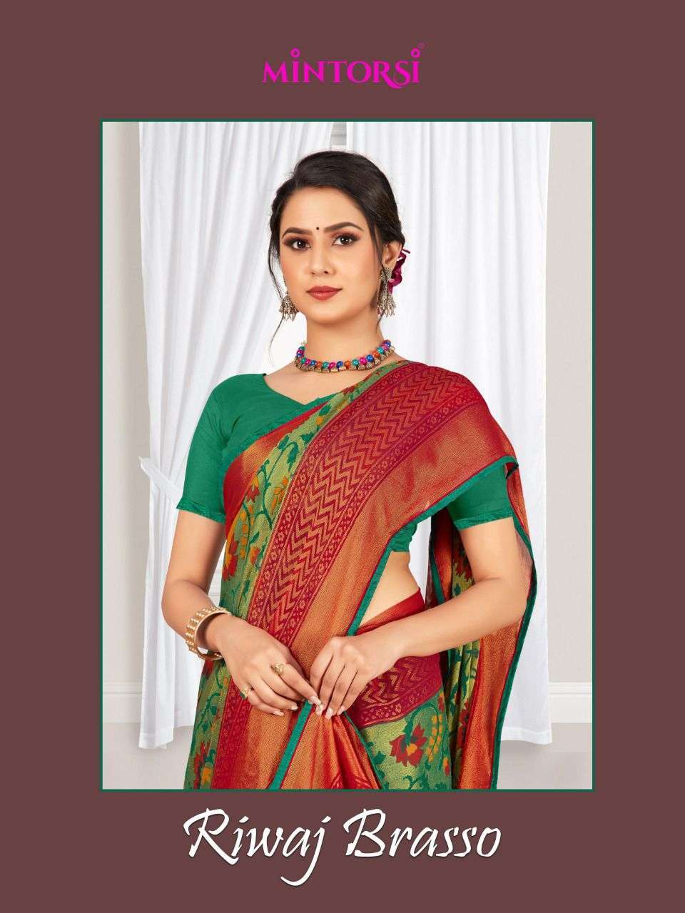 mintorsi riwaz brasso series 25723-25728 chiffon brasso saree