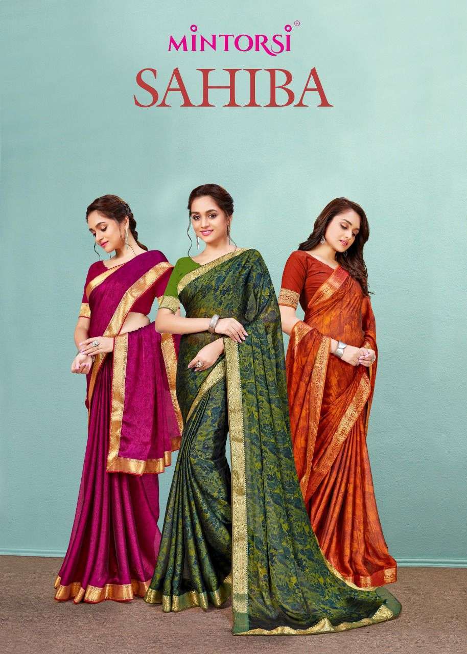 mintorsi sahiba series 25651-25658 soft print china chiffon saree
