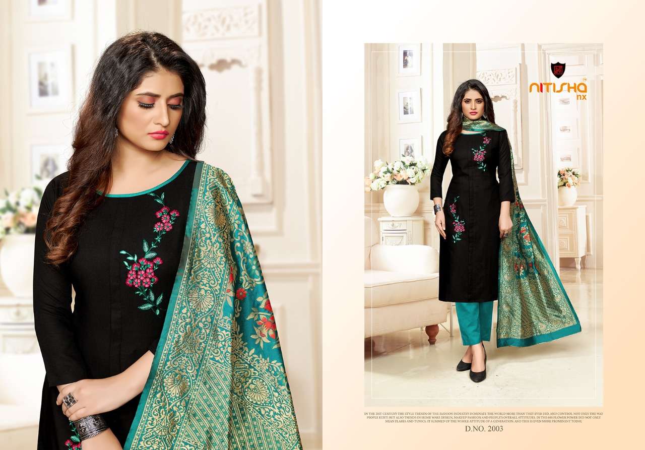 Nitisha Nx Femina Vol 2 series 2001-2006 heavy cotton slub work kurti 