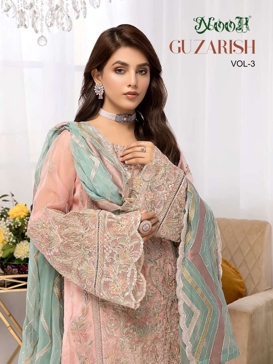 Noor Guzarish Vol-3 series 12006-12008 pure georgette suit 