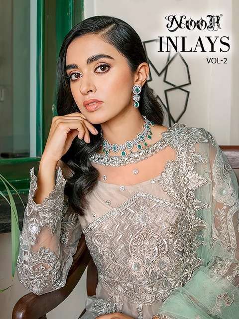Noor Inlays Vol-2 series 2007-2009 Georgette With Heavy Embroidery suit