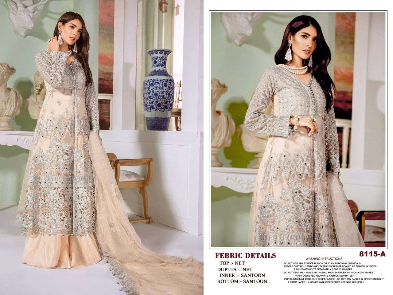 PAKISTANI 8115 DESIGNER HEAVY NET SUIT 