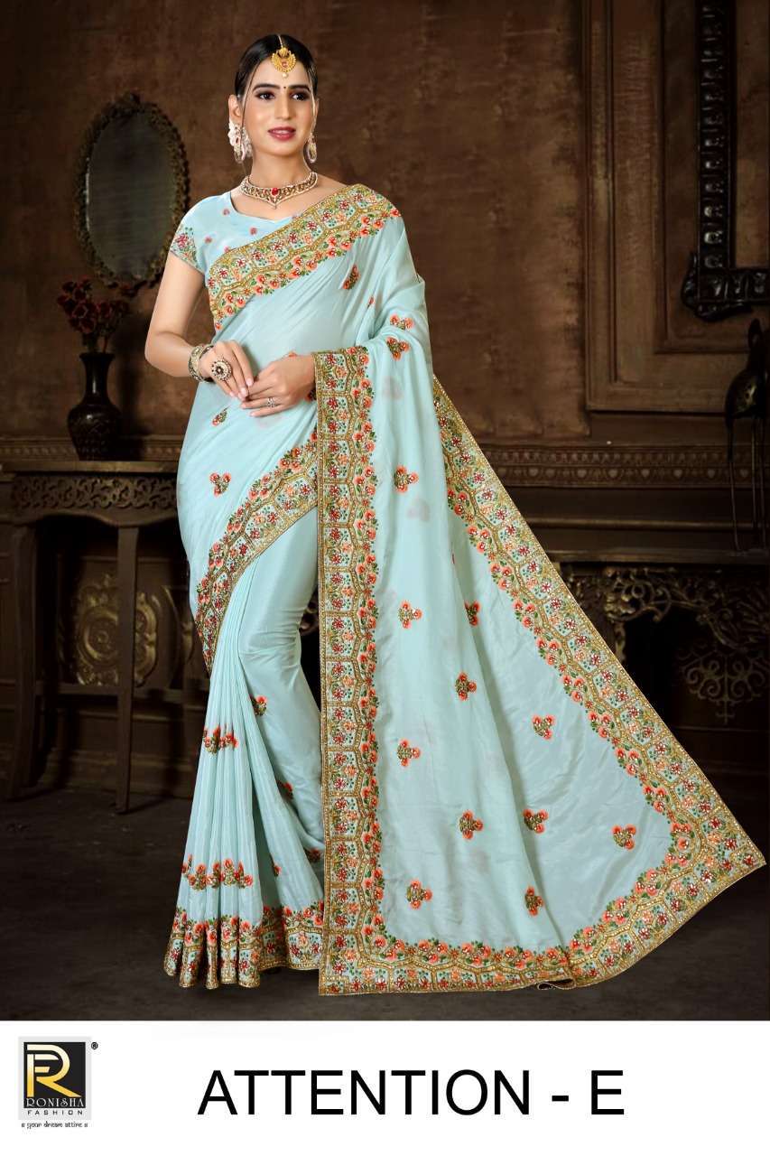 ranjna saree attention crape silk embroidered worked heavy stone saree