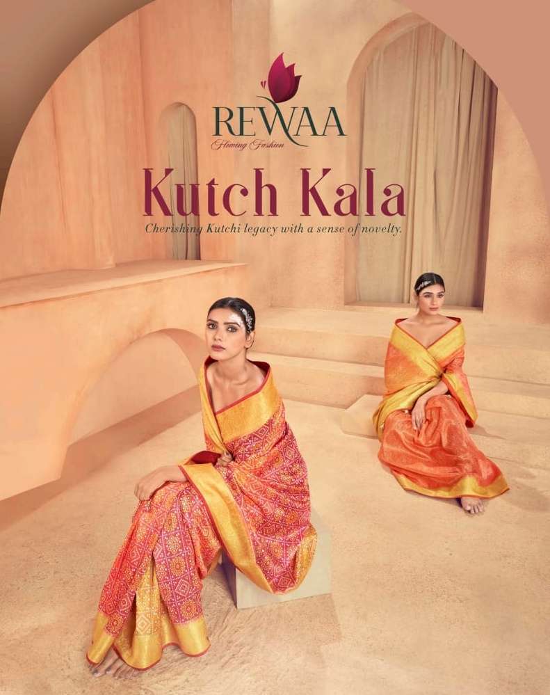 rewaa kutch kala series 275-283 silk fabrics saree