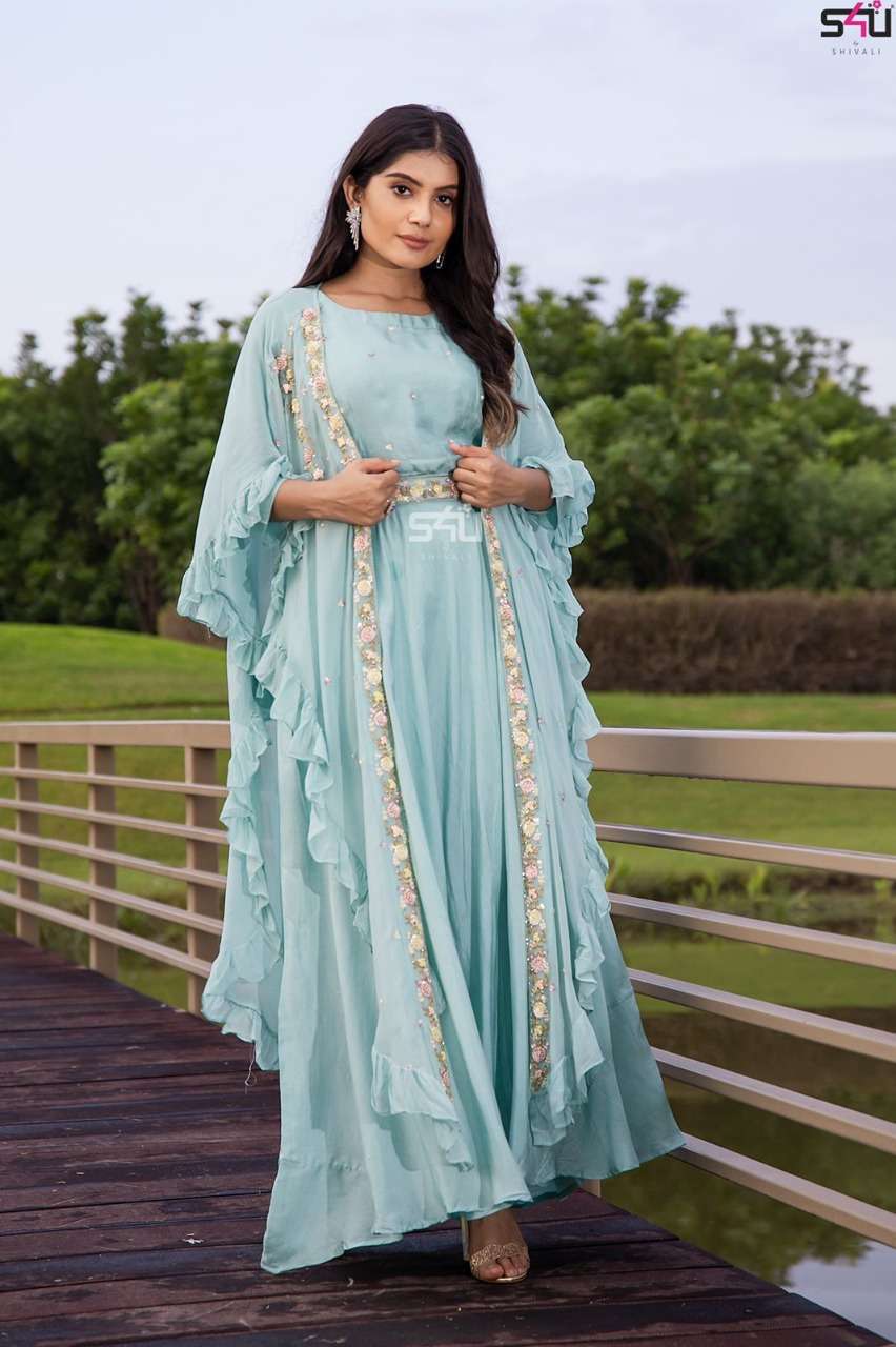 s4u 633 design combo set of kurti with bottom and jacket