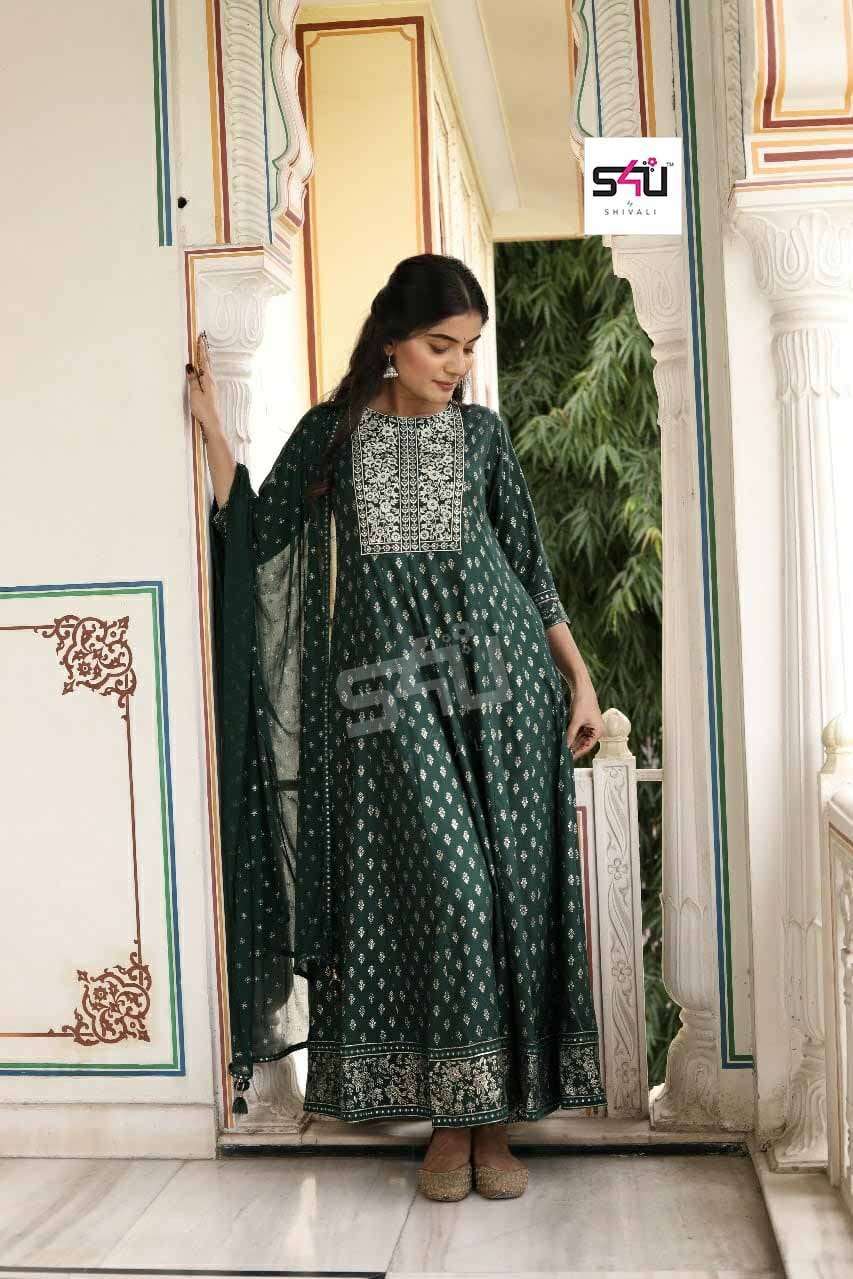 s4u 635 design combo set of top and bottom with dupatta