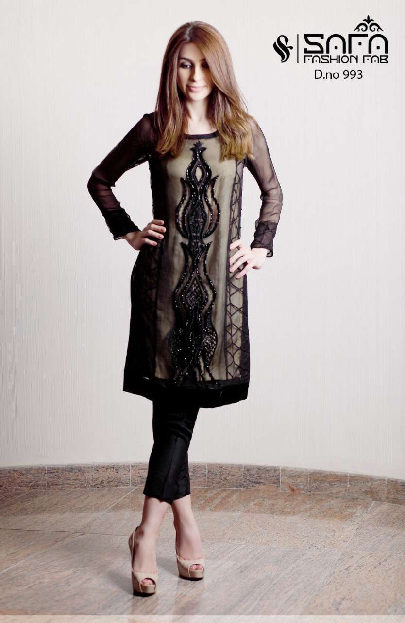 safa fashion 993 faux georgette with inner kurti with bottom 