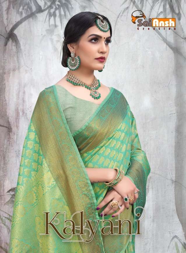 sai ansh creation kalyani series 6241-6246 silky banarasi butti saree