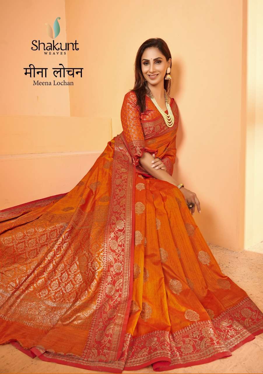 shakunt meena lochan series 25450-25455 art silk saree
