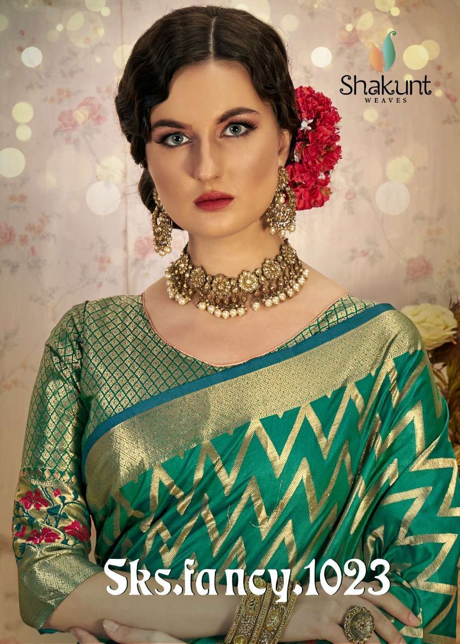 shakunt sks fancy 1023 series 13291-13296 art silk saree