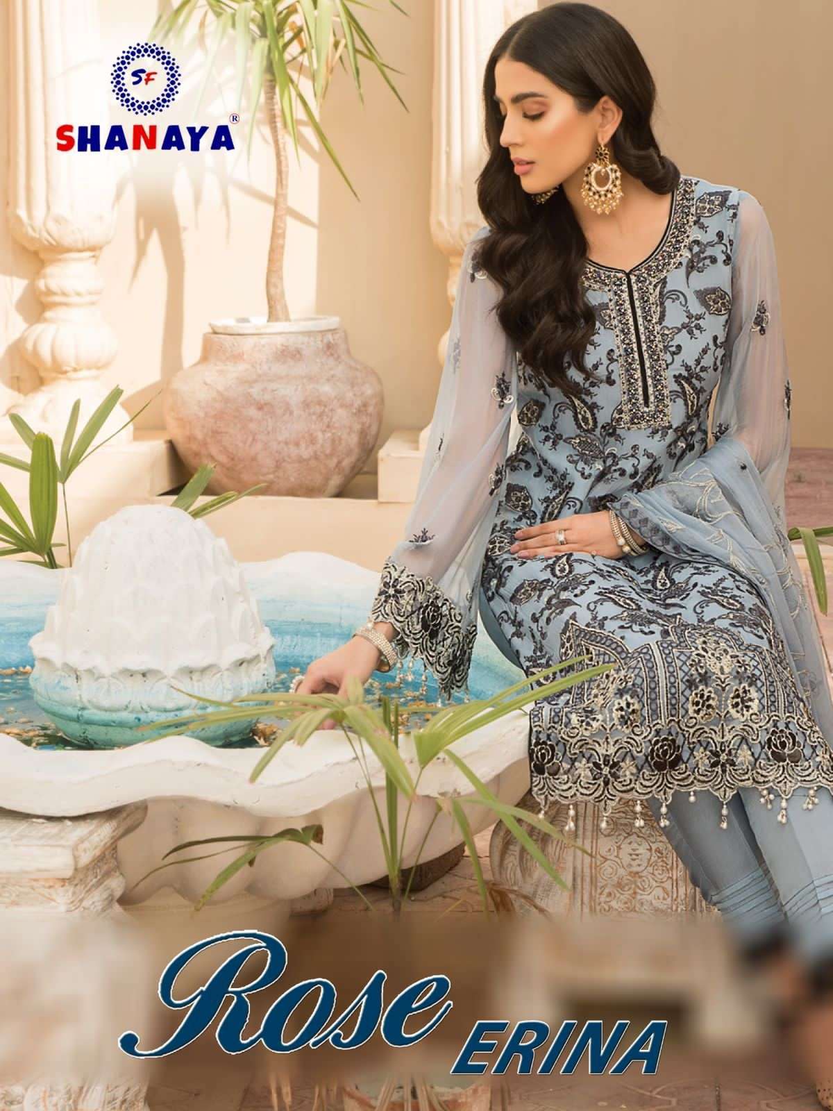 shanaya rose erina series 14001-14003 faux georgette suit