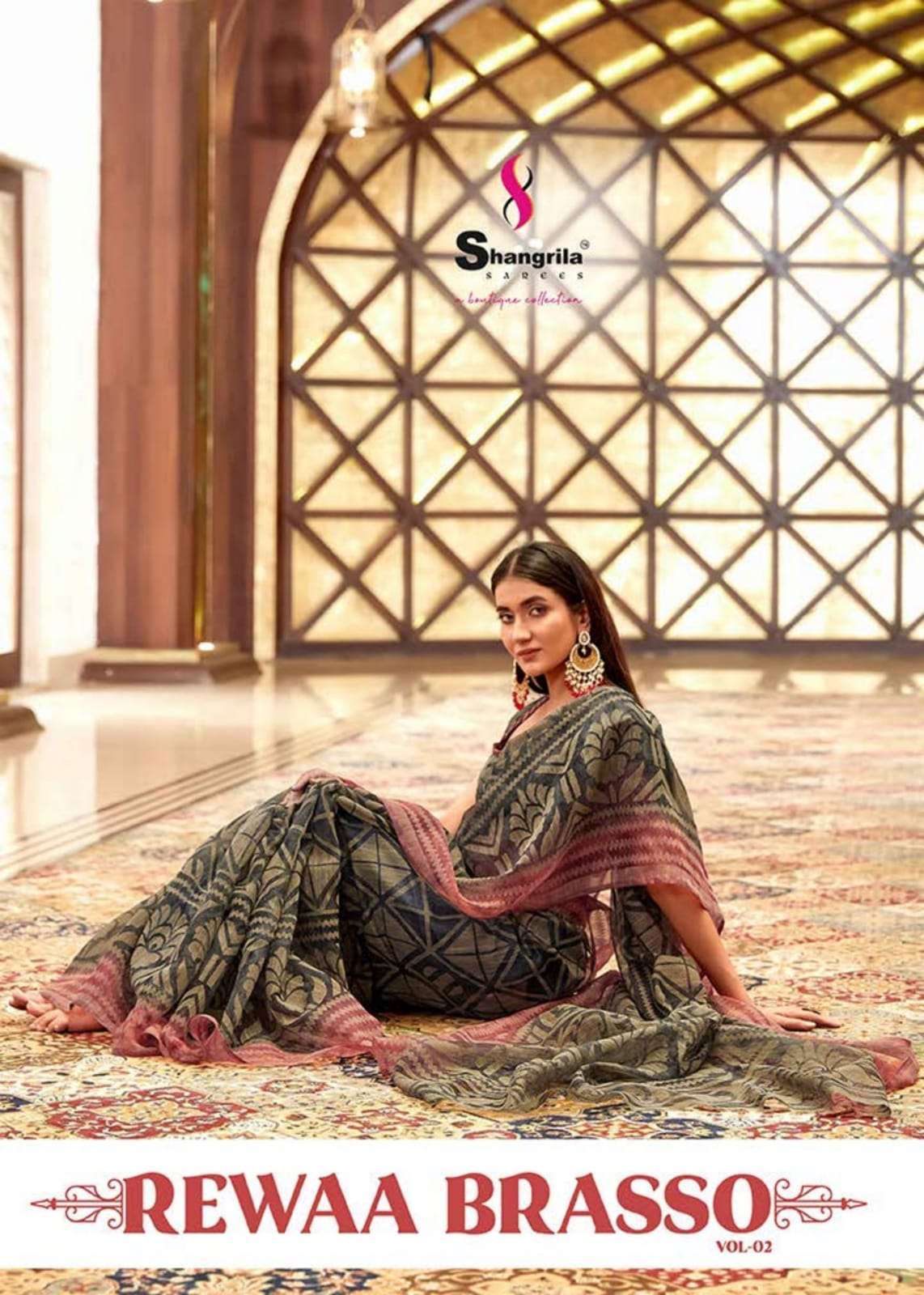 shangrila rewaa brasso vol 2 pure viscose brasso saree