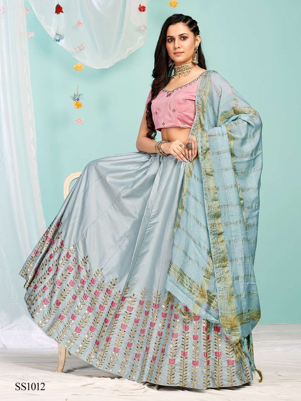 shee star pop up vol 1 series 1001-1013 satin silk lehenga