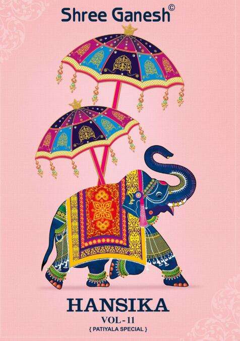 Shree Ganesh Hansika Vol-11 series 3101-3136 pure cotton print suit 