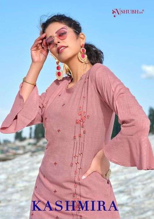 shubh nx kashmira series 1001-1007 pure milange viscose kurti 