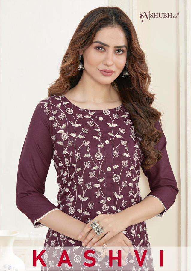 shubh nx kashvi series 1001-1007 ruby cotton kurti 