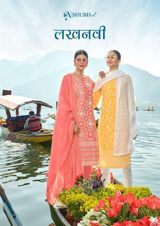 shubh nx Lucknowi series 1001-1006 chanderi diable viscose suit 
