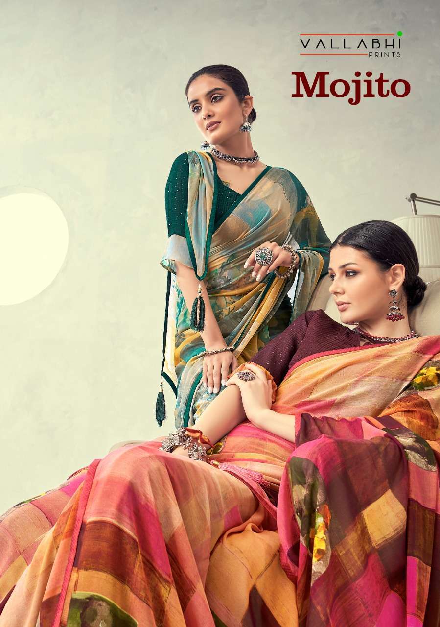 Vallabhi prints mojito series 50051-50058 weightless print saree