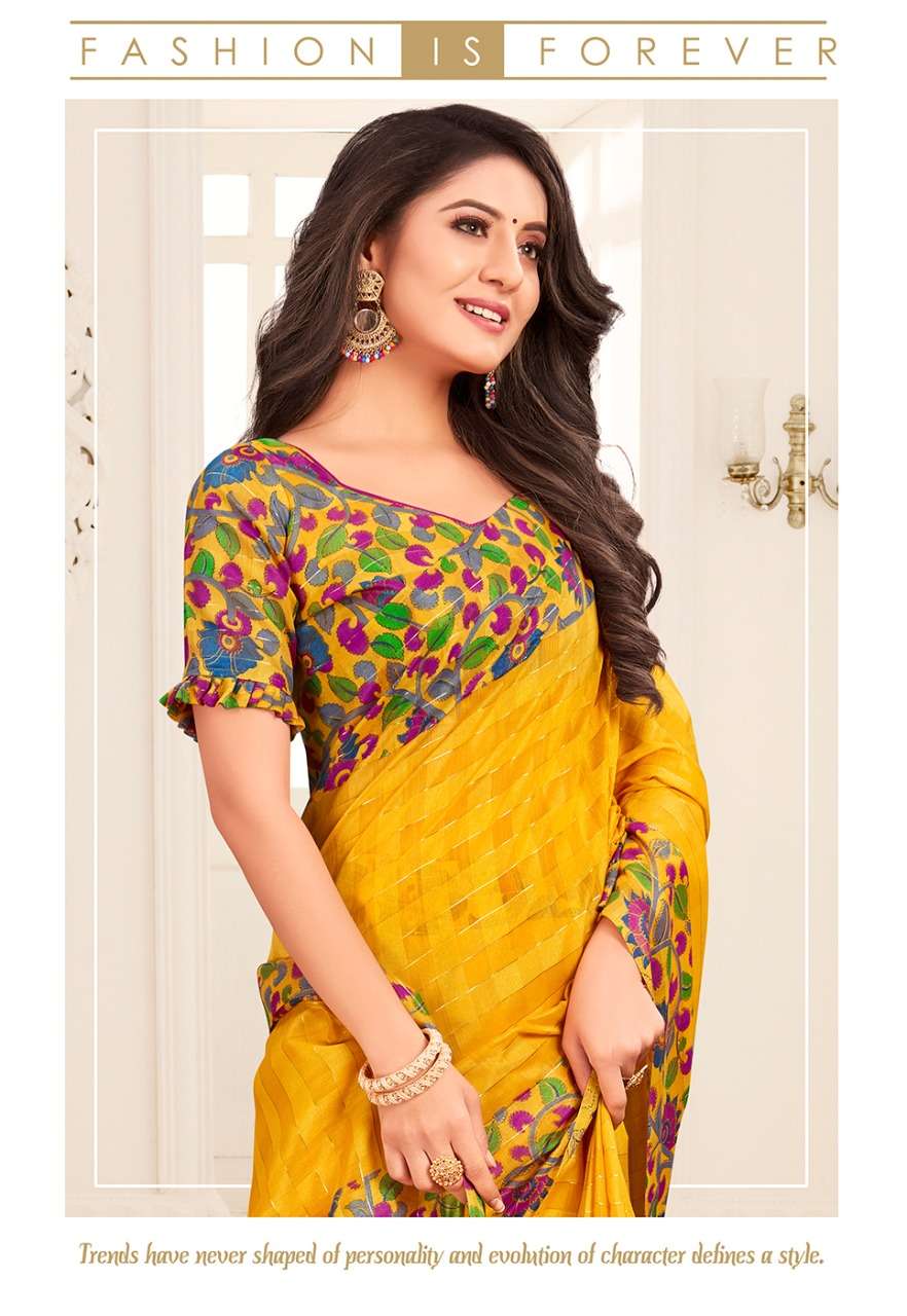 vinamra Kalamkari Vol 2 series 10-18 cotton zari checks saree