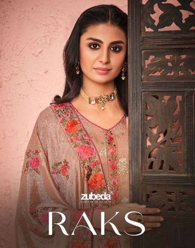 zubeda raks series 22701-22704 georgette embroidery work 