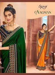 AAGMAN BY SAROJ VICHITRA SILK CLASSY LOOK FANCY SAREES