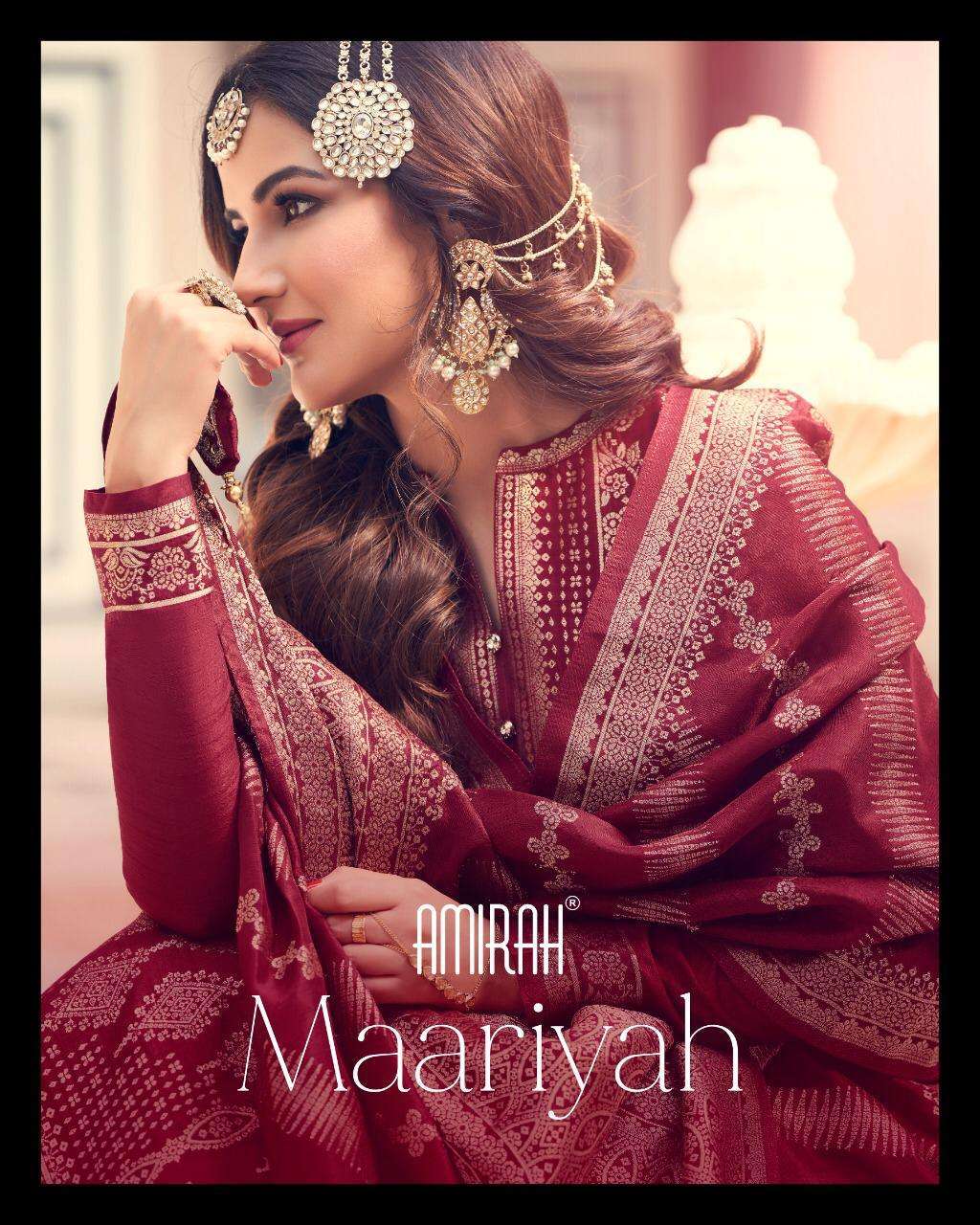 amirah maariyah series 15091-15096 pure viscose dola jacquard suit 